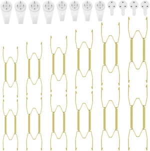 12 Pcs Wall Plate Hangers Wire Invisible,4/6/8/10/12/14 Inch,Gold | Adjustable Spring Design Fits Multiple Sizes, Heavy Duty Steel Wire, Includes 12 Wall Hooks for Decorative China Display 12 Pcs Wall Plate Hangers Wire Invisible,4/6/8/10/12/14 Inch,Gold | Adjustable Spring Design Fits Multiple Sizes, Heavy Duty Steel Wire, Includes 12 Wall Hooks for Decorative China Display