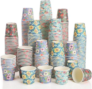 300 Count 3 oz Disposable Small Paper Cups for Bathroom, Mouthwash, Coffee & More Mini Cups for Supermarket, Birthday Party, Travel, Picnic & BBQ(Flower Style) 300 Count 3 oz Disposable Small Paper Cups for Bathroom, Mouthwash, Coffee & More Mini Cups for Supermarket, Birthday Party, Travel, Picnic & BBQ(Flower Style)