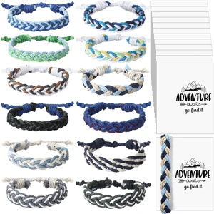 12 Pack Handmade Camping Braided Friendship Bracelets, Boys | Scout Gifts with Cards Party Favors Gift for Teen Girl Boy Woven Adjustable Colorful Wrap Bracelet with Sliding Knot Birthday 12 Pack Handmade Camping Braided Friendship Bracelets, Boys | Scout Gifts with Cards Party Favors Gift for Teen Girl Boy Woven Adjustable Colorful Wrap Bracelet with Sliding Knot Birthday