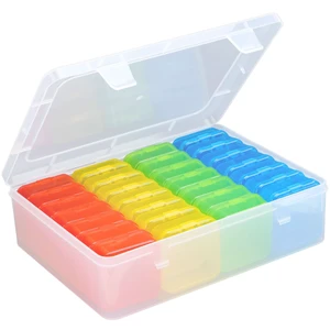 Bead Organizer Box(Red,Yellow,Blue,Green), Small Bead Organizers and Storage Plastic Cases Mini Clear Containers Boxes with Hinged Lid for Bracelet Making DIY Jewelry Craft Bead Organizer Box(Red,Yellow,Blue,Green), Small Bead Organizers and Storage Plastic Cases Mini Clear Containers Boxes with Hinged Lid for Bracelet Making DIY Jewelry Craft