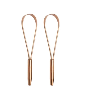 HealthAndYoga qLoop Copper Tongue Cleaner - Easy One Hand Use - Larger Surface Coverage - Ayurvedic Copper Health for Fresh Breath and Total Oral Hygiene (Set of 2) HealthAndYoga qLoop Copper Tongue Cleaner - Easy One Hand Use - Larger Surface Coverage - Ayurvedic Copper Health for Fresh Breath and Total Oral Hygiene (Set of 2)