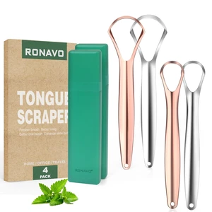 Tongue Scraper Cleaner for Adults and Kids, Oral Hygiene, Oral Health, Improve Taste, No Smell, No Rust, 2 Colors (4 Pack) Tongue Scraper Cleaner for Adults and Kids, Oral Hygiene, Oral Health, Improve Taste, No Smell, No Rust, 2 Colors (4 Pack)