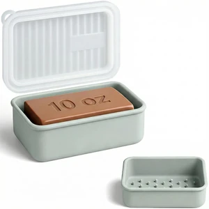 Extra Large Travel Soap Case, Silicone Bar Soap Holder, Light Gray, 1 Pack | Leak-Resistant Travel Protection, Roomy Interior, Raised Base, Lid Doubles as a Draining Tray, For Gym, Camping & RV Use Extra Large Travel Soap Case, Silicone Bar Soap Holder, Light Gray, 1 Pack | Leak-Resistant Travel Protection, Roomy Interior, Raised Base, Lid Doubles as a Draining Tray, For Gym, Camping & RV Use