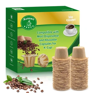 Disposable Coffee Paper Filters, Fits All Reusable K-Cup Coffee Pods | Replacement Kerig Filter, Works with Keurg Brewers Reusable Single Serve 1.0 & 2.0, 100% Virgin Wood Pulp, Natural, 300 Count Disposable Coffee Paper Filters, Fits All Reusable K-Cup Coffee Pods | Replacement Kerig Filter, Works with Keurg Brewers Reusable Single Serve 1.0 & 2.0, 100% Virgin Wood Pulp, Natural, 300 Count
