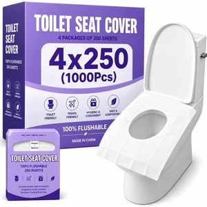Toilet Seat Covers Disposable Flushable(250x4Packs, 1000Pcs) - Large Size 14.7x16.7" (Half-Fold) Toilet Seat Cover - Paper Liners for Restroom, Bathroom, Kids Potty Training Toilet Seat Covers Disposable Flushable(250x4Packs, 1000Pcs) - Large Size 14.7x16.7" (Half-Fold) Toilet Seat Cover - Paper Liners for Restroom, Bathroom, Kids Potty Training