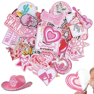 32Pcs Western Patches Self-Adhesive for Cowgirl Hats Pink Trucker Hat Patches for DIY Accessories Vintage Theme Embroidered Stick on Patches for Cowboy Clothing Backpacks Jackets Caps Shirts 32Pcs Western Patches Self-Adhesive for Cowgirl Hats Pink Trucker Hat Patches for DIY Accessories Vintage Theme Embroidered Stick on Patches for Cowboy Clothing Backpacks Jackets Caps Shirts