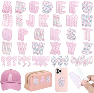 Self-Adhesive Letter Patches for Backpacks: 62Pcs Pink | Letters Fabric Stickers Patches for Bags - Cute Bows Patch Stick on Clothing Jackets Jeans Backpacks Hats DIY Accessories Self-Adhesive Letter Patches for Backpacks: 62Pcs Pink | Letters Fabric Stickers Patches for Bags - Cute Bows Patch Stick on Clothing Jackets Jeans Backpacks Hats DIY Accessories