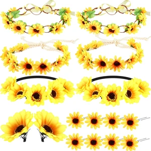 16 Pieces Sunflower Hair Accessories Include Sunflower Theme 10 Headbands 2 Hair Clips 8 Hairpins yellow Floral Hippies Daisy Crown Photo Props for Women Girls Bridesmaids Wedding 16 Pieces Sunflower Hair Accessories Include Sunflower Theme 10 Headbands 2 Hair Clips 8 Hairpins yellow Floral Hippies Daisy Crown Photo Props for Women Girls Bridesmaids Wedding