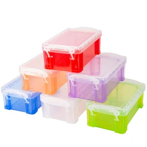 Small Plastic Box, 5" X 2.8" X 2" Stackable Mini Storage Bins with Lids|Clear Small Organizer Container|Mini Totes with Lids for Jewelry Beads, Small Crafts Items - 6 Pack Small Plastic Box, 5" X 2.8" X 2" Stackable Mini Storage Bins with Lids|Clear Small Organizer Container|Mini Totes with Lids for Jewelry Beads, Small Crafts Items - 6 Pack