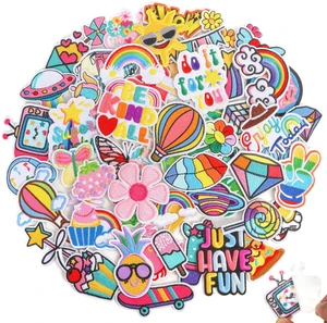 Self Adhesive Patches for Backpack: 60Pcs Embroidered Patches | Assorted Stick-on Patches Strong Hold Withstands Daily Play & Rain - Decorative for Bookbag Hat Pencil Case Self Adhesive Patches for Backpack: 60Pcs Embroidered Patches | Assorted Stick-on Patches Strong Hold Withstands Daily Play & Rain - Decorative for Bookbag Hat Pencil Case