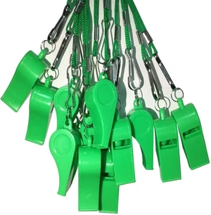 20 Pcs Green Plastic Loud Whistles with Lanyard for Referee Coaches Basketball Football Sports Training Game Event Lifeguard Survival Emergency Fun School Kids Tool Set Suppliers 20 Pcs Green Plastic Loud Whistles with Lanyard for Referee Coaches Basketball Football Sports Training Game Event Lifeguard Survival Emergency Fun School Kids Tool Set Suppliers