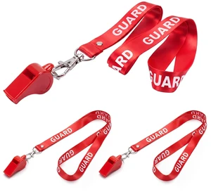 3 Pcs Lifeguard Whistle with Lanyard Emergency Plastic,Red | Loud Whistles for Pool Beach Rescue, Emergency Signaling for Coaches Lifesavers, Guard Equipment with Metal Clip 3 Pcs Lifeguard Whistle with Lanyard Emergency Plastic,Red | Loud Whistles for Pool Beach Rescue, Emergency Signaling for Coaches Lifesavers, Guard Equipment with Metal Clip