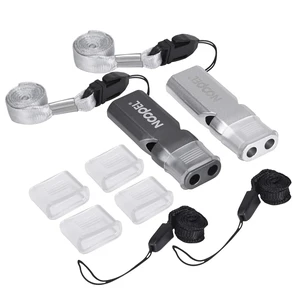 Coaches Whistle with Lanyard and Mouth Grip, 2 Pack Emergency Whistles, Loud for Referees Sports Officials Hiking Outdoor Camping Boating Hunting Survival Rescue (Gray+Siver) Coaches Whistle with Lanyard and Mouth Grip, 2 Pack Emergency Whistles, Loud for Referees Sports Officials Hiking Outdoor Camping Boating Hunting Survival Rescue (Gray+Siver)