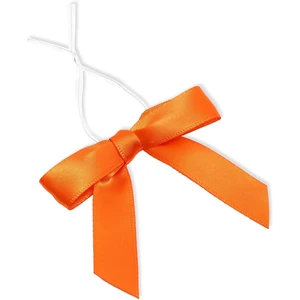 100 Pack Orange Twist Tie Bows for Treat Bags - 3" Small Satin Ribbons Orange Twist Ties for Craft Decoration, Gift Wrap, Themed Party Favors, Baked Goods 100 Pack Orange Twist Tie Bows for Treat Bags - 3" Small Satin Ribbons Orange Twist Ties for Craft Decoration, Gift Wrap, Themed Party Favors, Baked Goods