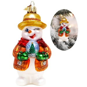 Christmas Ornaments,Hand-Blown Glass Snowman Ornament for Tree | Snowman Collection Figurine Hanging Ornaments, Christmas Decorations for Xmas Tree Holiday Party Home Gifts Christmas Ornaments,Hand-Blown Glass Snowman Ornament for Tree | Snowman Collection Figurine Hanging Ornaments, Christmas Decorations for Xmas Tree Holiday Party Home Gifts