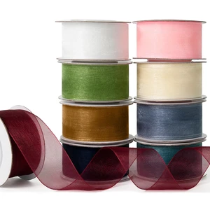 Organza Ribbon 1" x 90Yds Assorted Sheer Ribbons Set Colored Clear Chiffon Tulle for Flower Bouquet Gift Wrapping Christmas Tree Wedding Invitations Wreaths Bows Crafts Organza Ribbon 1" x 90Yds Assorted Sheer Ribbons Set Colored Clear Chiffon Tulle for Flower Bouquet Gift Wrapping Christmas Tree Wedding Invitations Wreaths Bows Crafts