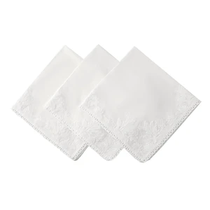 Handkerchiefs for Women,100% Pure Cotton Lace Handkerchiefs,3 Pieces Handkerchiefs for Women,100% Pure Cotton Lace Handkerchiefs,3 Pieces