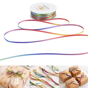 1/8 inch Rainbow Thin Double Face Satin Ribbon Continuous 100 Yds | Craft Small Ribbon for Hanging Tags Gift Wrapping Party Favors Bows Sewing and Invitation Card Christmas Ornaments 1/8 inch Rainbow Thin Double Face Satin Ribbon Continuous 100 Yds | Craft Small Ribbon for Hanging Tags Gift Wrapping Party Favors Bows Sewing and Invitation Card Christmas Ornaments