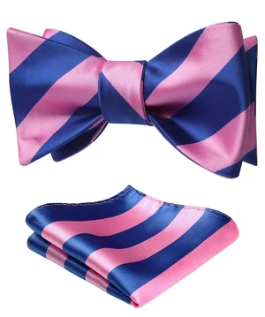 Bow Ties for Men Pink Bow Tie Self Tie Bowtie Handkerchief Set Formal Tuxedo Blue Stripe Bowties & Pocket Square Wedding Bow Ties for Men Pink Bow Tie Self Tie Bowtie Handkerchief Set Formal Tuxedo Blue Stripe Bowties & Pocket Square Wedding
