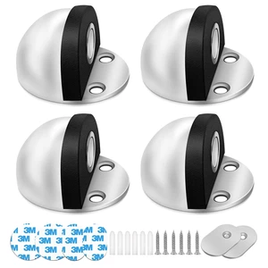 4 Pack Magnetic Door Stop Self Adhesive Floor Mounted Door Stoppers Magnetic Door Catch Holder Dome Doorstop for Bottom, White 4 Pack Magnetic Door Stop Self Adhesive Floor Mounted Door Stoppers Magnetic Door Catch Holder Dome Doorstop for Bottom, White