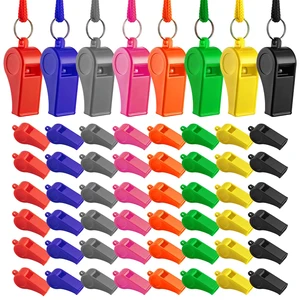 48 Pcs Sport Whistle with Bracelet, 6 Colors Loud Plastic Whistles for Coaches, Referees, Officials, Birthday Party Gift, Emergency Training, the 2026 World Cup Festivals 48 Pcs Sport Whistle with Bracelet, 6 Colors Loud Plastic Whistles for Coaches, Referees, Officials, Birthday Party Gift, Emergency Training, the 2026 World Cup Festivals