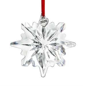 2026 Crystal Snowflak Suncatcher Faceted Christmas Hanging Ornament | Faceted Crystal Snowflake Christmas Ornament Clear Glass Suncatcher for Tree Window Winter Display 2026 Crystal Snowflak Suncatcher Faceted Christmas Hanging Ornament | Faceted Crystal Snowflake Christmas Ornament Clear Glass Suncatcher for Tree Window Winter Display