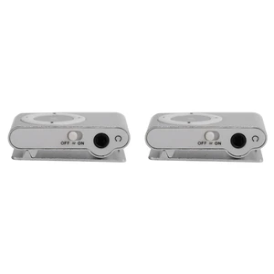 MP3 Music Player Set, 2pcs Portable Aluminum Alloy Digital Music Media Player Mini MP3 Back Clip Player with Earphone and USB Cable MP3 Music Player Set, 2pcs Portable Aluminum Alloy Digital Music Media Player Mini MP3 Back Clip Player with Earphone and USB Cable