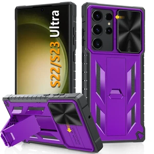 for Samsung Galaxy S23 Ultra Case with Kickstand & Slider Purple | Military Grade Dropproof Protection, Heavy Duty Rugged Cell Cover, Bumper, Purple for Samsung Galaxy S23 Ultra Case with Kickstand & Slider Purple | Military Grade Dropproof Protection, Heavy Duty Rugged Cell Cover, Bumper, Purple