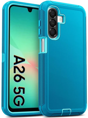 for Samsung Galaxy A26 5G Case Rugged & Tough Protection, Turquoise | Shockproof Bumper & Durable Dual-Layer Back Cover with Port Dustproof/ Drop Poof Scratch Tough Protection Armor Phone Cases for Samsung Galaxy A26 5G Case Rugged & Tough Protection, Turquoise | Shockproof Bumper & Durable Dual-Layer Back Cover with Port Dustproof/ Drop Poof Scratch Tough Protection Armor Phone Cases