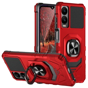 Compatible for Cricket Icon 6 Phone Case, AT&T Verge Case (Red) | Metal Ring Magnetic Support Kickstand Heavy Duty Drop Protector Phone Case Cover Compatible for Cricket Icon 6 Phone Case, AT&T Verge Case (Red) | Metal Ring Magnetic Support Kickstand Heavy Duty Drop Protector Phone Case Cover