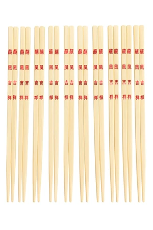 3780, Pack of 10 Pair Reusable Bamboo Wood Chopsticks Paint Free Dishwasher Safe 3780, Pack of 10 Pair Reusable Bamboo Wood Chopsticks Paint Free Dishwasher Safe
