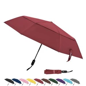 Travel Umbrella 42 Inches Double Vented Canopy, Red | Windproof Automatic Strong Compact Folding for Rain Women and Men Travel Umbrella 42 Inches Double Vented Canopy, Red | Windproof Automatic Strong Compact Folding for Rain Women and Men