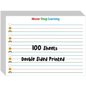 100 Sheets Ruled Writing Paper, Double-Sided Printing Skip-A-Line Ruled Writing Paper with Dotted Lines Handwriting Practice Paper 1 line spacing for Kindergarten Toddlers Kids (11 x 8.3) 100 Sheets Ruled Writing Paper, Double-Sided Printing Skip-A-Line Ruled Writing Paper with Dotted Lines Handwriting Practice Paper 1 line spacing for Kindergarten Toddlers Kids (11 x 8.3)