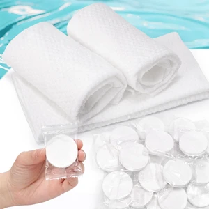 42 PCS Disposable Face Towels, Compressed Towels | Portable Expandable Tablet Wipes, Travel Washclothsfor Camping Hiking Outdoor Survival, & Beauty Salon Use 42 PCS Disposable Face Towels, Compressed Towels | Portable Expandable Tablet Wipes, Travel Washclothsfor Camping Hiking Outdoor Survival, & Beauty Salon Use