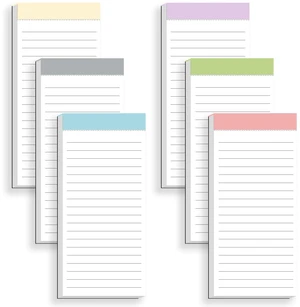 6 Pack Magnetic Notepads for Fridge, Grocery List Magnet Pad for Refrigerator, Memo Notepad with Lined Pages, 50 Sheets per Note Pads To-Do List, Shopping List(300Sheets) 6 Pack Magnetic Notepads for Fridge, Grocery List Magnet Pad for Refrigerator, Memo Notepad with Lined Pages, 50 Sheets per Note Pads To-Do List, Shopping List(300Sheets)