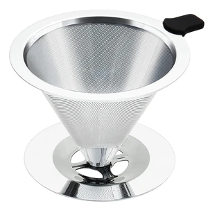 Premium Pour Over Coffee Dripper with Reusable Stainless Steel Filter Portable, Easy Clean Coffee Maker for Single Cup Brewing Ideal for Home, Office, Camping Premium Pour Over Coffee Dripper with Reusable Stainless Steel Filter Portable, Easy Clean Coffee Maker for Single Cup Brewing Ideal for Home, Office, Camping