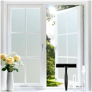Frosted Glass Window Privacy Film, No Glue, 17.5" x 78.7" | Anti-Glare Heat Blocking, Easy to Install, Renter Friendly Removable Opaque Bathroom Window Clings for Glass Frosted Glass Window Privacy Film, No Glue, 17.5" x 78.7" | Anti-Glare Heat Blocking, Easy to Install, Renter Friendly Removable Opaque Bathroom Window Clings for Glass