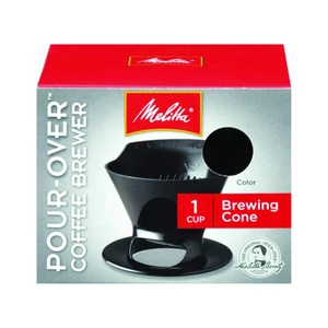 Filter Coffee Maker, Single Cup Pour-Over Brewer, Black, 1 Count (640007) Filter Coffee Maker, Single Cup Pour-Over Brewer, Black, 1 Count (640007)