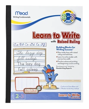 See & Feel Learn To Write Tablet with Raised Ruling, Grades 2-3 Workbooks with Lined Paper, Workbook Writing Tablet for Home School Supplies to Practice Writing & Handwriting, 8" x 10" (48556) See & Feel Learn To Write Tablet with Raised Ruling, Grades 2-3 Workbooks with Lined Paper, Workbook Writing Tablet for Home School Supplies to Practice Writing & Handwriting, 8" x 10" (48556)