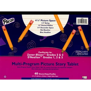 Multi-Program Picture Story Handwriting Paper Tablet, Ruled Long, 9" x 12", 40 Sheets/Tablet Multi-Program Picture Story Handwriting Paper Tablet, Ruled Long, 9" x 12", 40 Sheets/Tablet