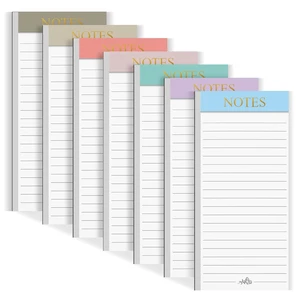 7 Pack Magnetic Notepads for Refrigerator, Morandi Color Magnetic Grocery List Pad for Fridge, Full Magnet Back Shopping Lists, 30 Sheets Per Note Pads 7 Pack Magnetic Notepads for Refrigerator, Morandi Color Magnetic Grocery List Pad for Fridge, Full Magnet Back Shopping Lists, 30 Sheets Per Note Pads
