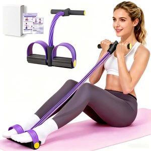 Pedal Resistance Band with Handle, Upgraded 6-Tube Exercise Bands | Natural Rubber Tension Rope, Multifunction Foot Pedal Resistance Bands for Working Out, Ab, Waist, Arm, Leg, Pilates, Yoga Pedal Resistance Band with Handle, Upgraded 6-Tube Exercise Bands | Natural Rubber Tension Rope, Multifunction Foot Pedal Resistance Bands for Working Out, Ab, Waist, Arm, Leg, Pilates, Yoga