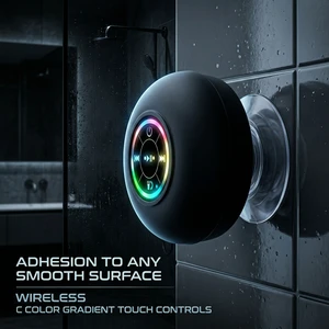 Bluetooth Shower Speaker with Suction Cup, IPX4 Splash Proof, RGB Light, Wireless Portable Bathroom Speaker, 3W Stereo Sound, Hands-Free Call Bluetooth Shower Speaker with Suction Cup, IPX4 Splash Proof, RGB Light, Wireless Portable Bathroom Speaker, 3W Stereo Sound, Hands-Free Call