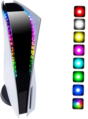eXtremeRate RGB LED Light Strip for ps5 Console Disc/Digital Edition, 7 Colors 29 Effects DIY Decoration Accessories Flexible Tape Lights Strip for ps5 Console with Memory Function eXtremeRate RGB LED Light Strip for ps5 Console Disc/Digital Edition, 7 Colors 29 Effects DIY Decoration Accessories Flexible Tape Lights Strip for ps5 Console with Memory Function