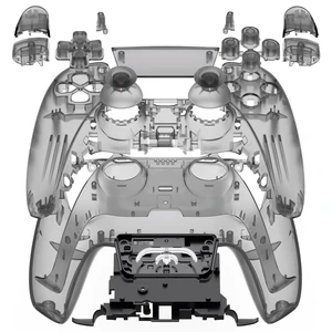 eXtremeRate Full Set Shell with Buttons Touchpad Cover, Clear Black Custom Replacement Decorative Trim Shell Front Back Plates Compatible with PS5 Controller BDM-030 BDM-040 BDM-050 BDM-060 eXtremeRate Full Set Shell with Buttons Touchpad Cover, Clear Black Custom Replacement Decorative Trim Shell Front Back Plates Compatible with PS5 Controller BDM-030 BDM-040 BDM-050 BDM-060