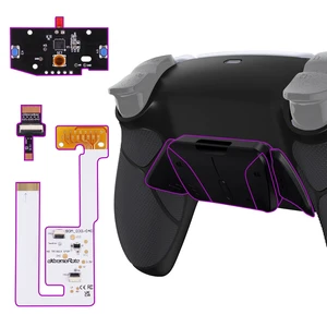 eXtremeRate Black Rubberized Grip Programable RISE4 V4 Remap Kit for PS5 Controller BDM-030 040 050 060, Upgrade Board, Redesigned Black Back Shell, 4 Back Buttons for PS5 Controller - NO Controller eXtremeRate Black Rubberized Grip Programable RISE4 V4 Remap Kit for PS5 Controller BDM-030 040 050 060, Upgrade Board, Redesigned Black Back Shell, 4 Back Buttons for PS5 Controller - NO Controller