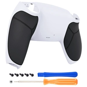 eXtremeRate Black Performance Rubberized Grip Custom White Back Plate Bottom Shell Compatible with ps5 Controller, Replacement Back Shell Cover Compatible with ps5 Controller eXtremeRate Black Performance Rubberized Grip Custom White Back Plate Bottom Shell Compatible with ps5 Controller, Replacement Back Shell Cover Compatible with ps5 Controller