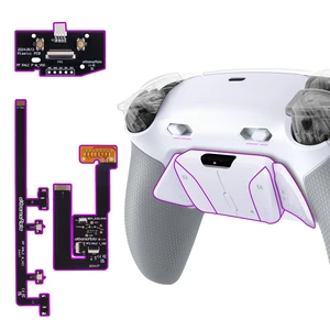 eXtremeRate RISE4 Plus MAX Back Paddles Kit with Clicky Trigger Stops & Rubberized Grip for PS5 Controller BDM-030 040 050 060, Remappable Back Buttons Kit for PS5 Controller - White Gray eXtremeRate RISE4 Plus MAX Back Paddles Kit with Clicky Trigger Stops & Rubberized Grip for PS5 Controller BDM-030 040 050 060, Remappable Back Buttons Kit for PS5 Controller - White Gray