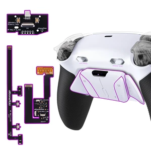 eXtremeRate RISE4 Plus MAX Back Paddles Kit with Clicky Trigger Stops & Rubberized Grip for PS5 Controller BDM-030 040 050 060, Remappable Back Buttons Kit for PS5 Controller - White Black - White eXtremeRate RISE4 Plus MAX Back Paddles Kit with Clicky Trigger Stops & Rubberized Grip for PS5 Controller BDM-030 040 050 060, Remappable Back Buttons Kit for PS5 Controller - White Black - White