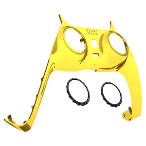 eXtremeRate Chrome Gold Glossy Decorative Trim Shell Compatible with p s 5 Controller, DIY Replacement Clip Shell, Custom Plates Cover Compatible with p s 5 Controller with Accent Rings eXtremeRate Chrome Gold Glossy Decorative Trim Shell Compatible with p s 5 Controller, DIY Replacement Clip Shell, Custom Plates Cover Compatible with p s 5 Controller with Accent Rings
